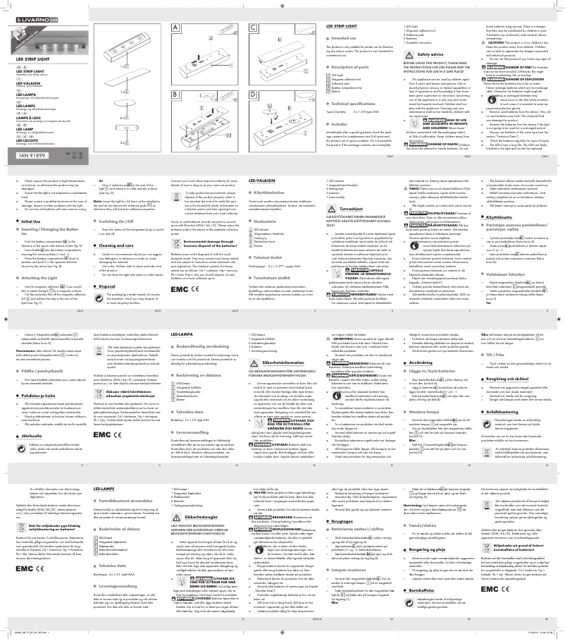 Page 1 de la notice Manuel utilisateur Livarno Lux IAN 91899