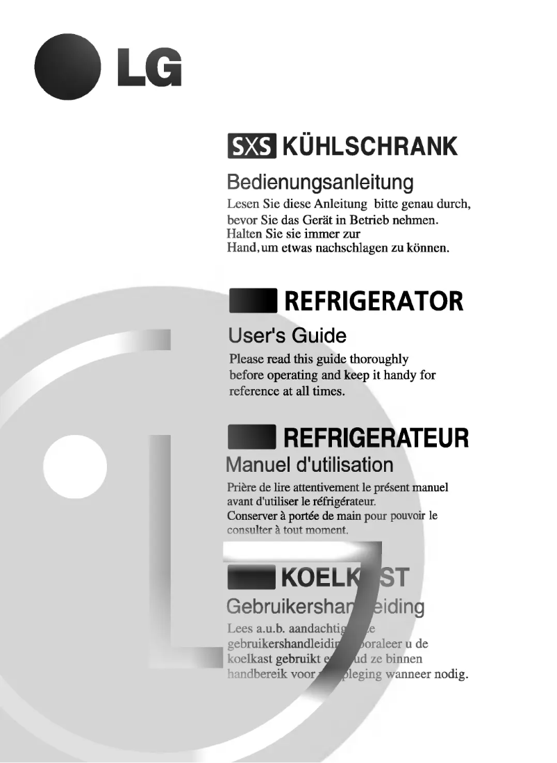 Image de la première page du manuel de l'appareil GR-L207MSHA