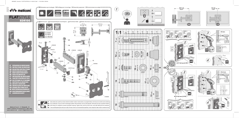 Page 1 de la notice Manuel utilisateur Meliconi Flatstyle FDR100