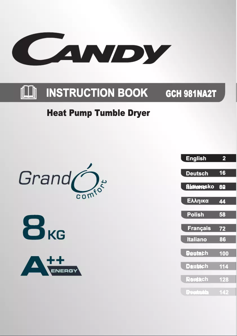 Page 1 de la notice Manuel utilisateur Candy GCH 981NA2T-S