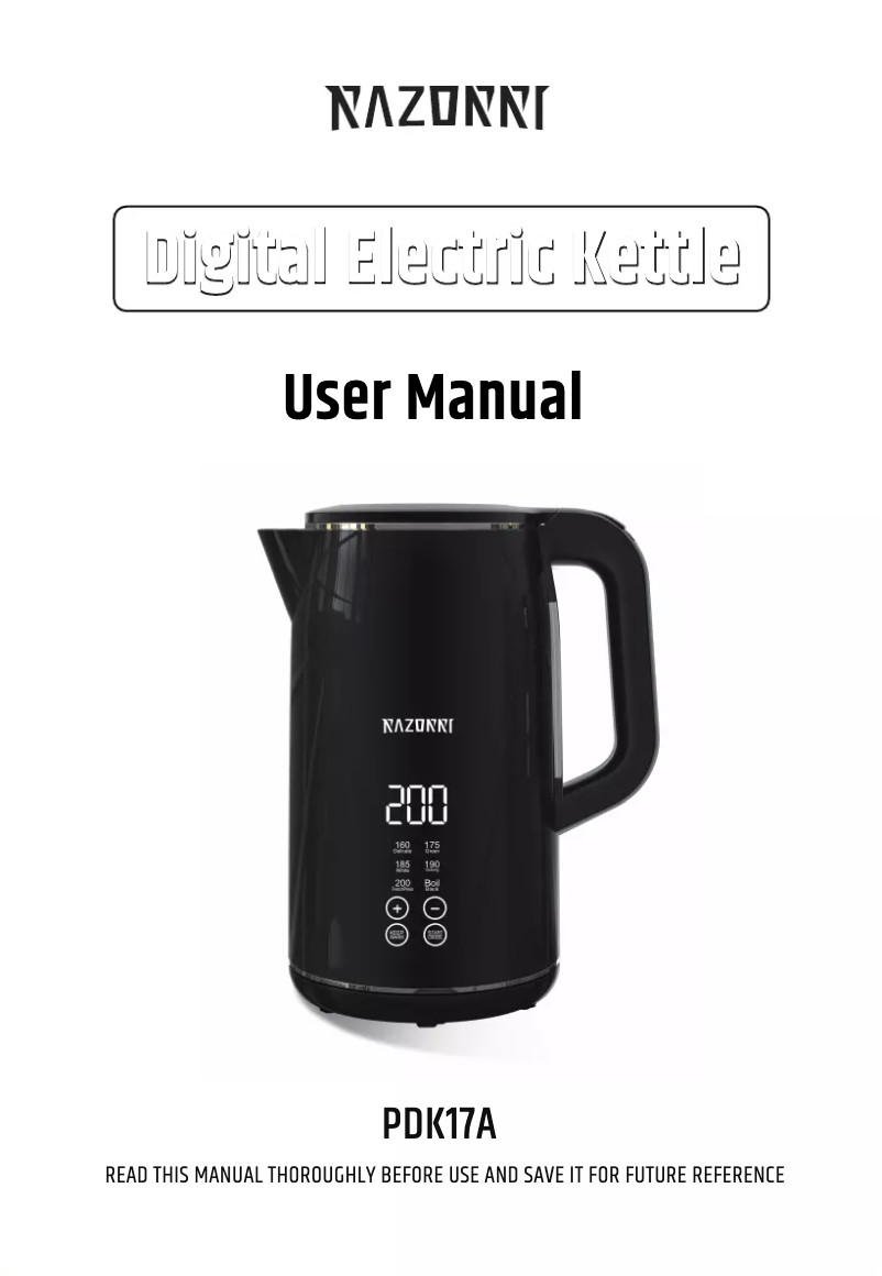 Image de la première page du manuel de l'appareil PDK17A