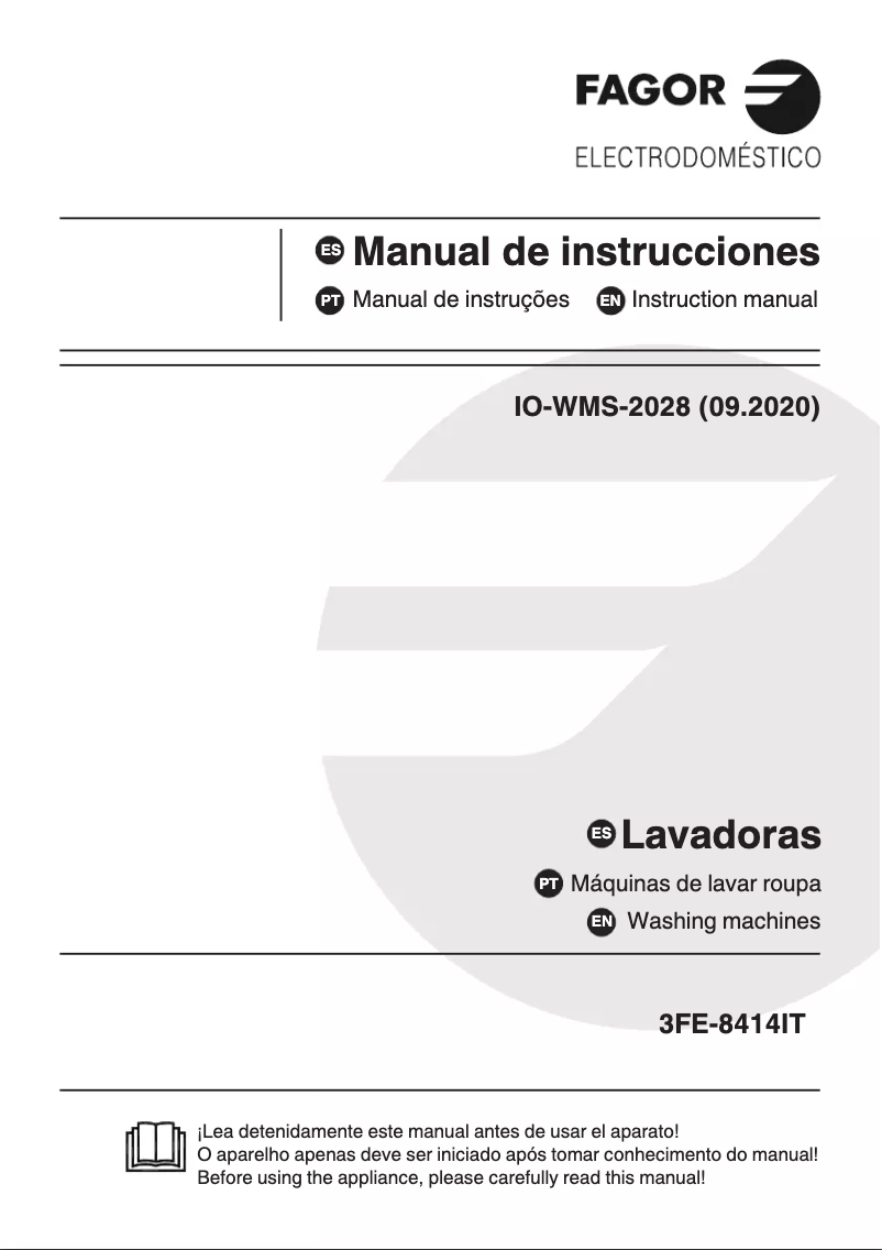 Page n°1 - Manuel utilisateur Fagor 3FE-8414IT