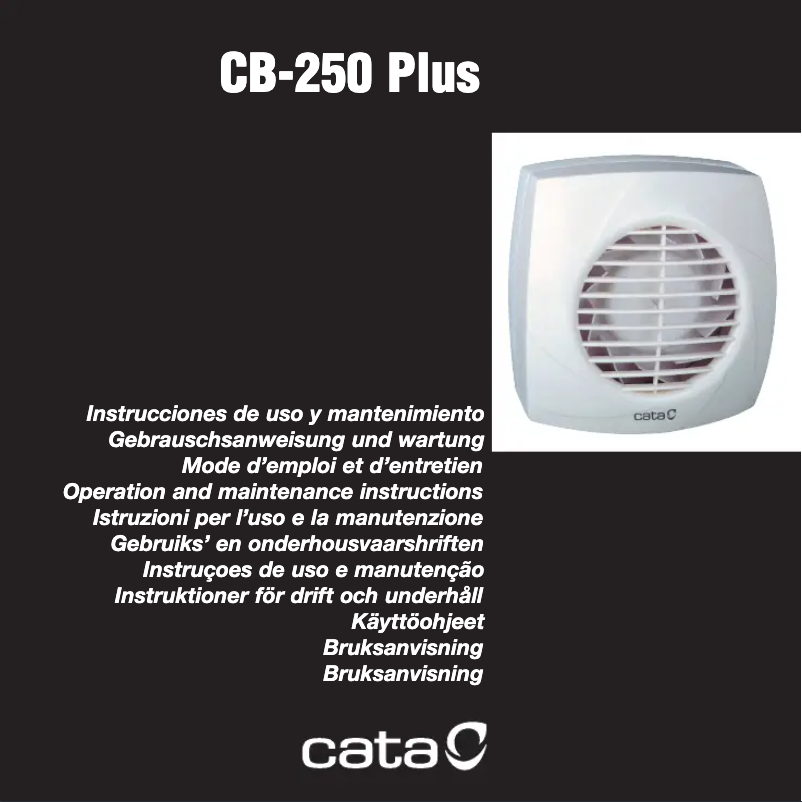 Page n°1 - Manuel utilisateur CATA CB-250 Plus