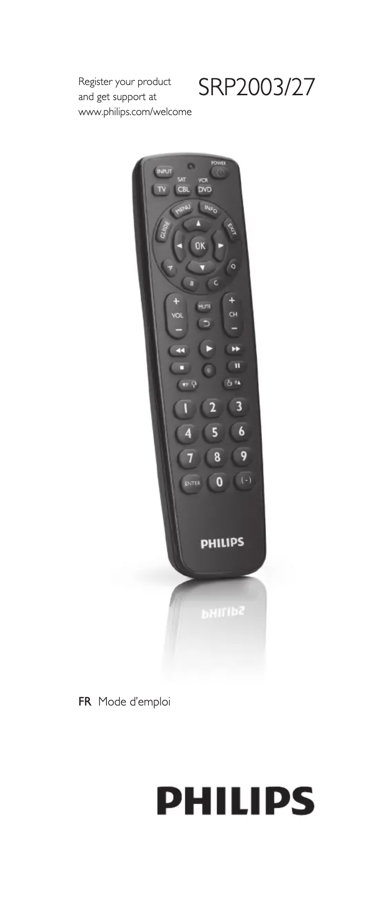 Image de la première page du manuel de l'appareil SRP2003