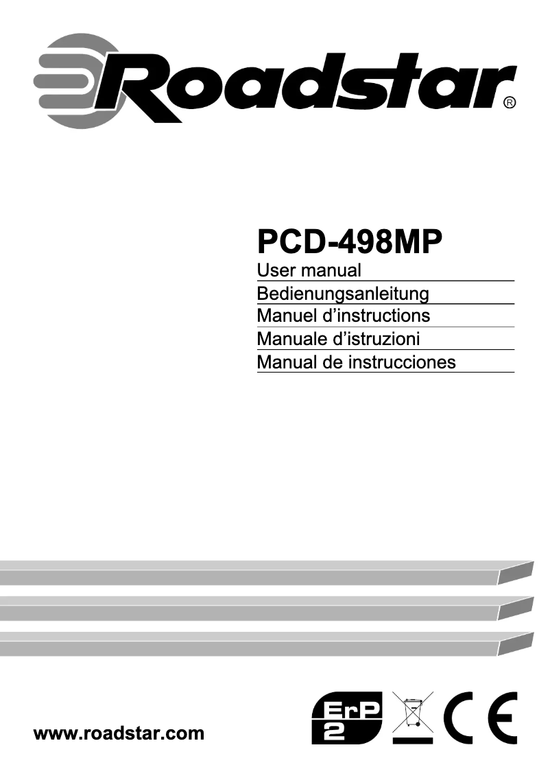 Image de la première page du manuel de l'appareil PCD-498MP