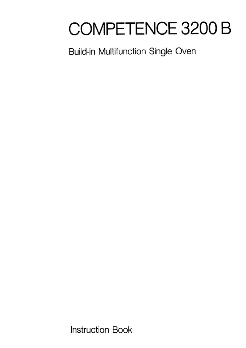 Image de la première page du manuel de l'appareil Competence 3200 B W