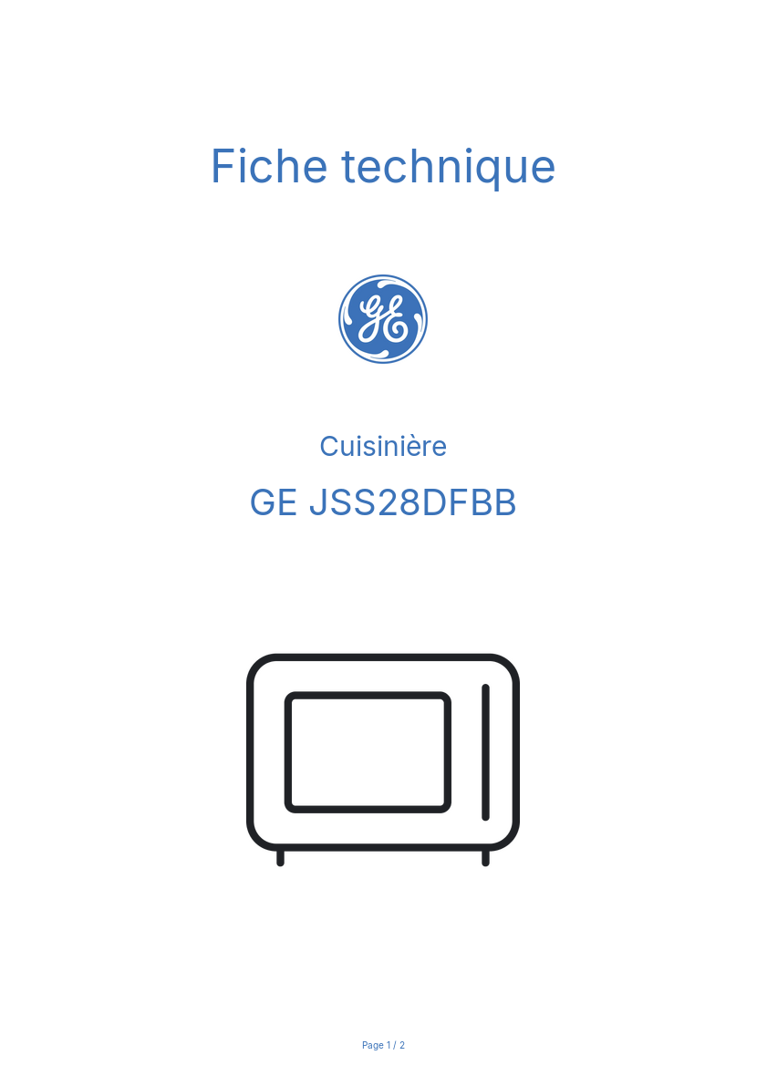 Image de la première page du manuel de l'appareil JSS28DFBB