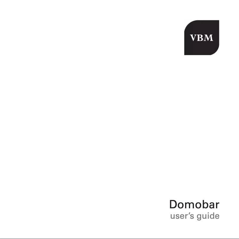 Page n°1 - Manuel utilisateur Vibiemme Domobar