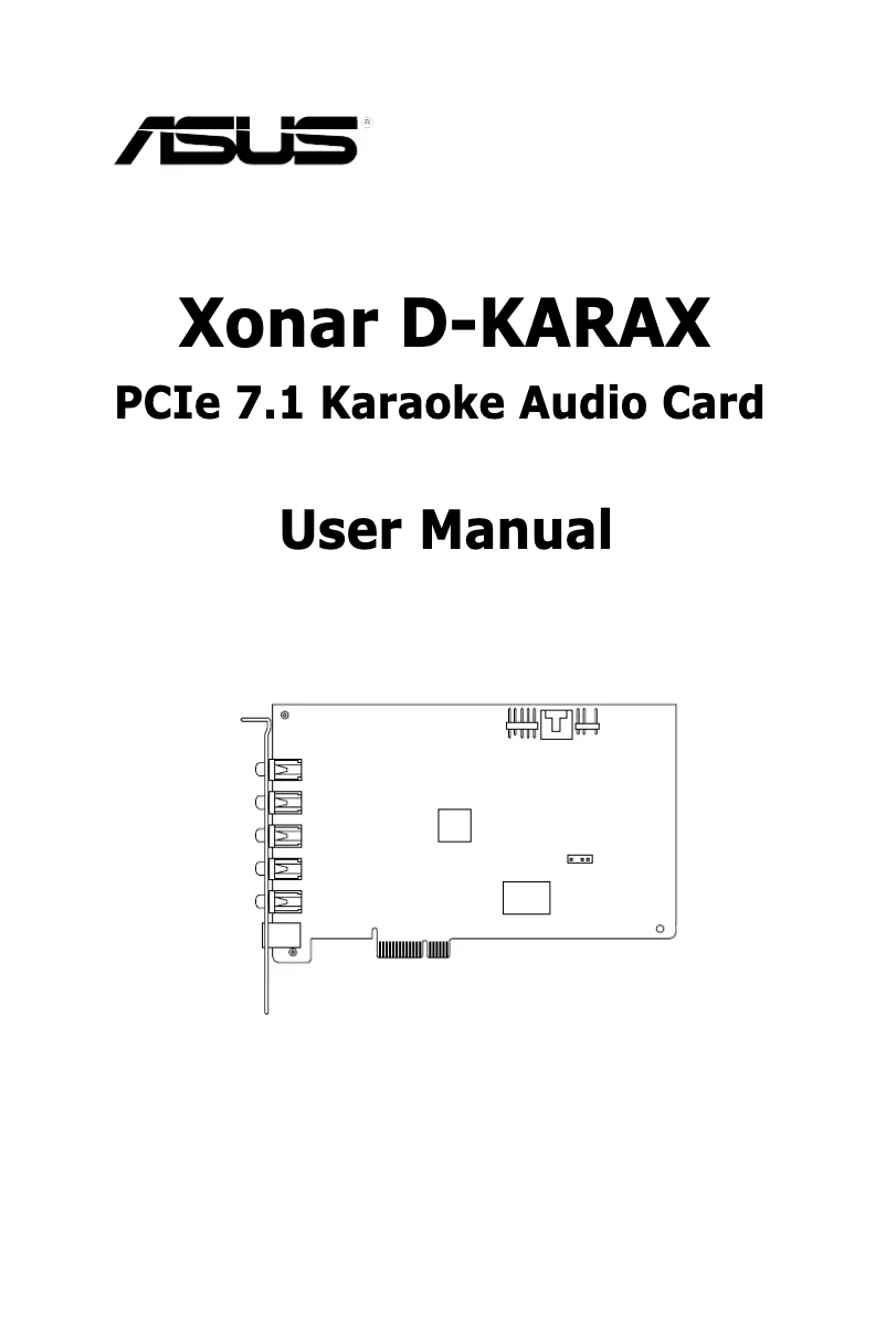 Image de la première page du manuel de l'appareil Xonar D-KARAX