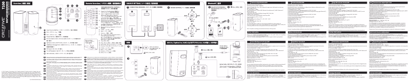 Page 1 de la notice Manuel utilisateur Creative T100