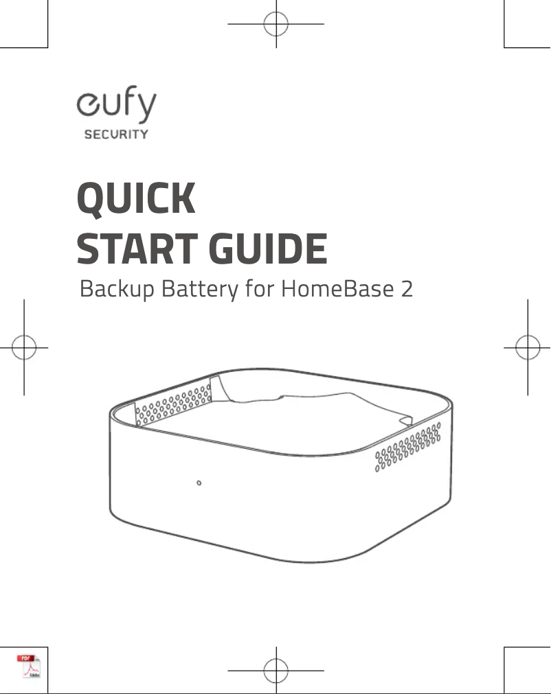 Image de la première page du manuel de l'appareil Backup Battery for HomeBase 2