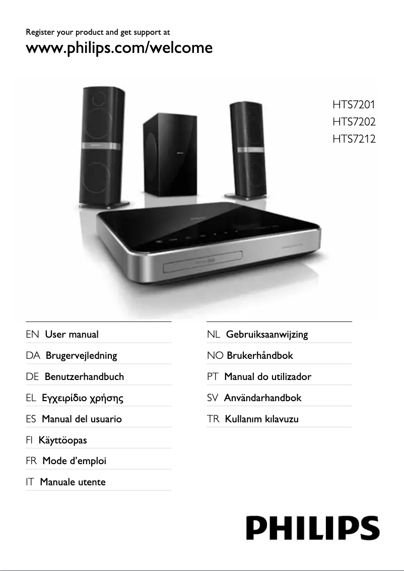 Page n°1 - Manuel utilisateur Philips HTS7202