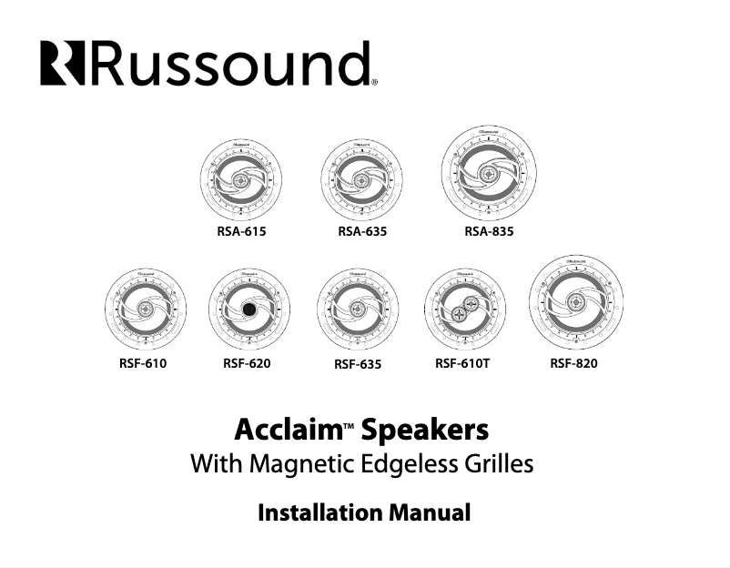 Page 1 de la notice Manuel utilisateur Russound RSA-635