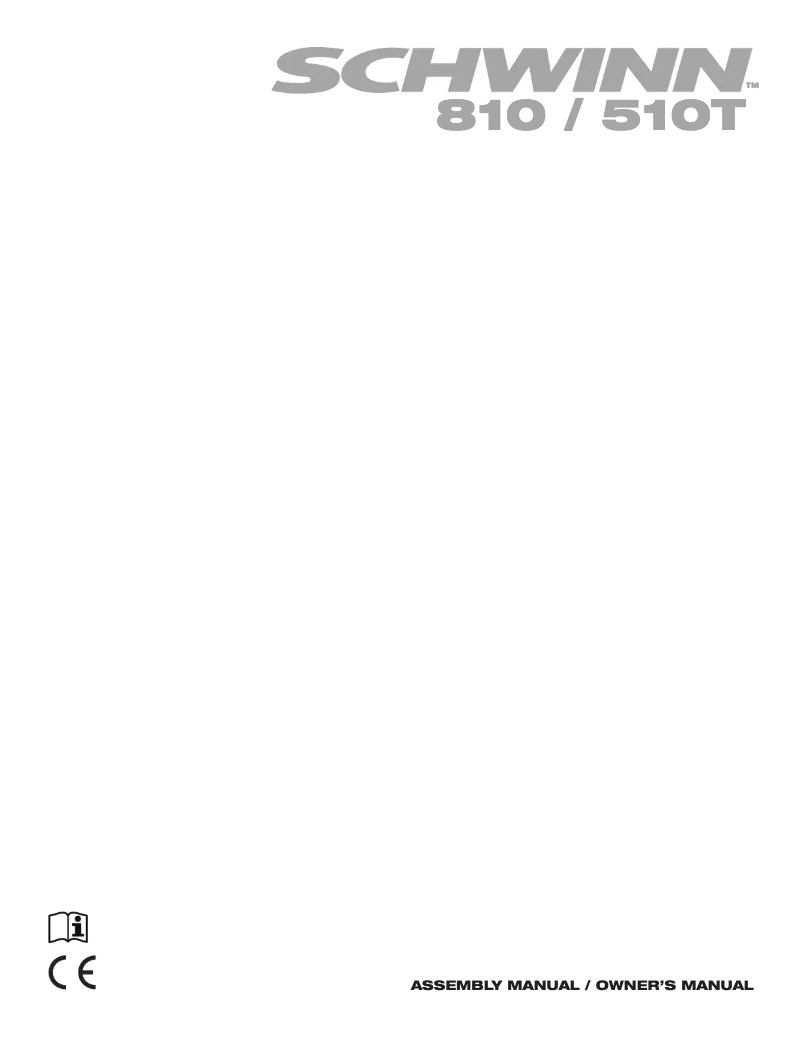 Page 1 of the manual User Manual Schwinn 810