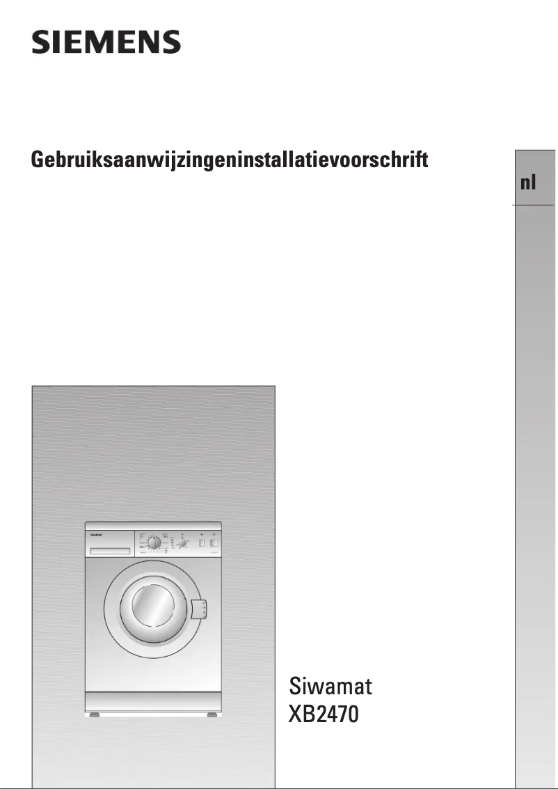 Page n°1 - Manuel utilisateur Siemens WXB2470
