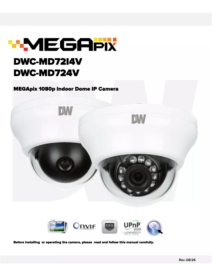 Page n°1 - Manuel utilisateur Digital Watchdog MegaPix DWC-MD724V