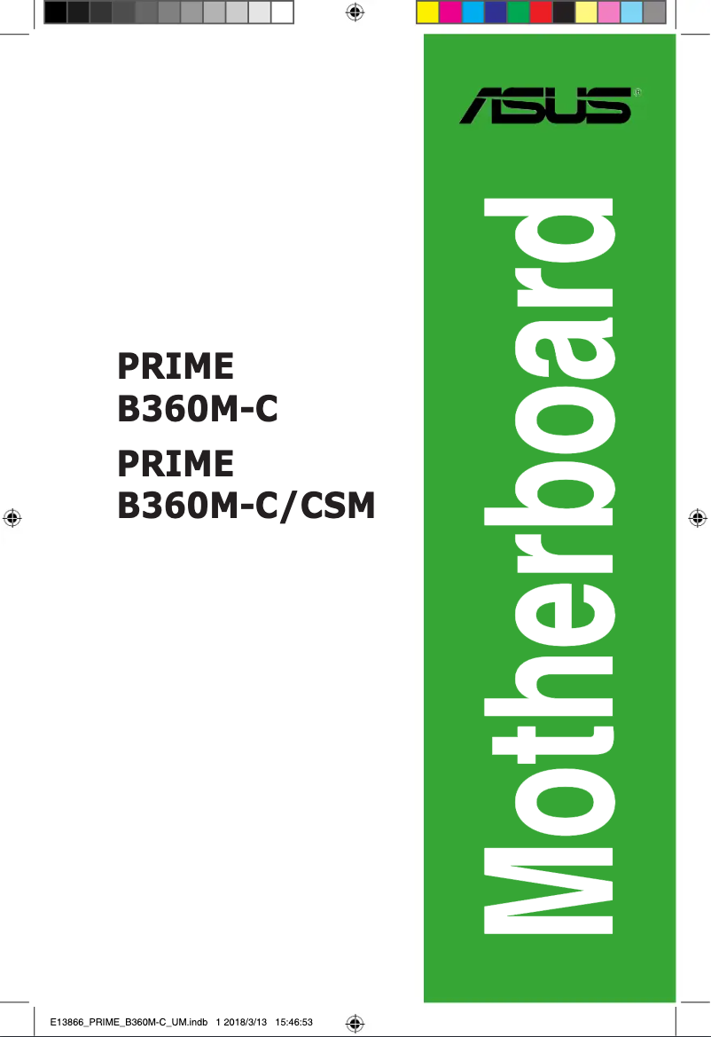 Image de la première page du manuel de l'appareil Prime B360M-C/CSM