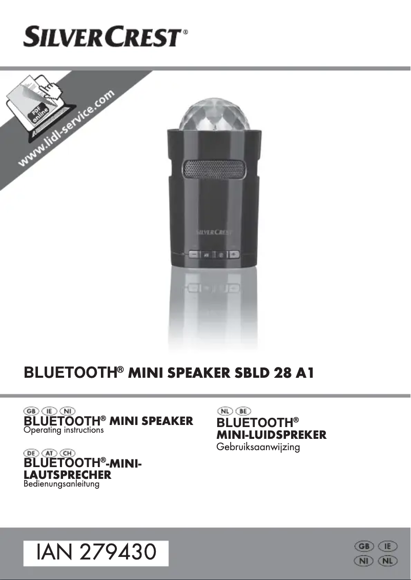 Image de la première page du manuel de l'appareil SBLD 28 A1