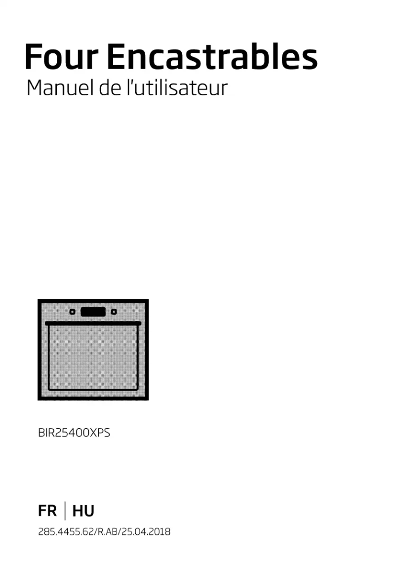 Page 1 de la notice Manuel utilisateur Beko BIR25400XPS