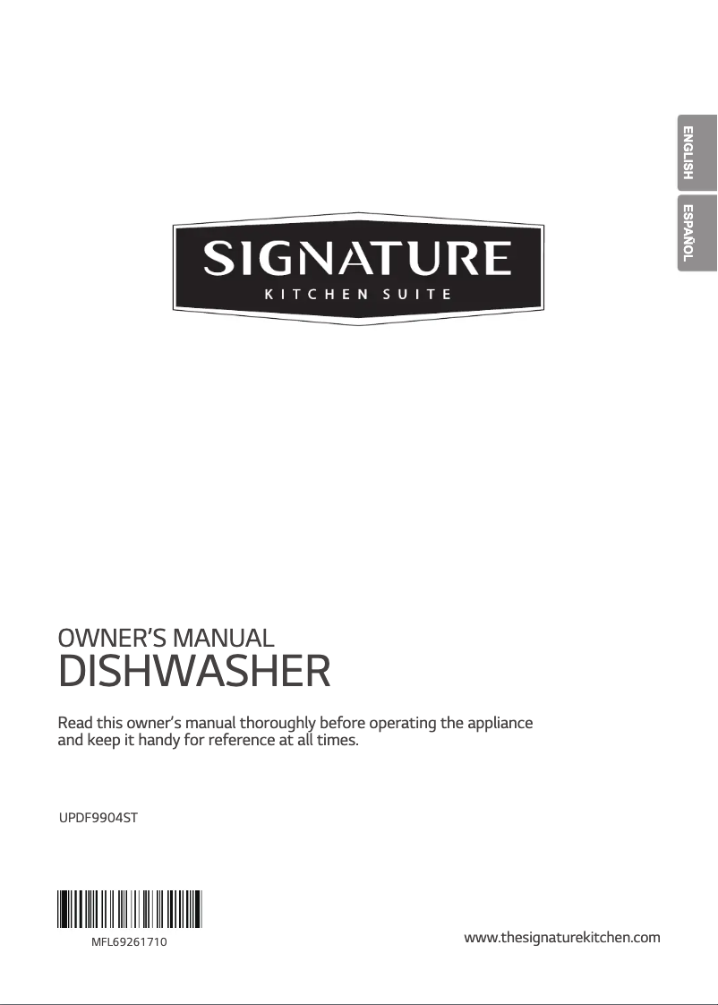 Page 1 de la notice Manuel utilisateur LG UPDF9904ST