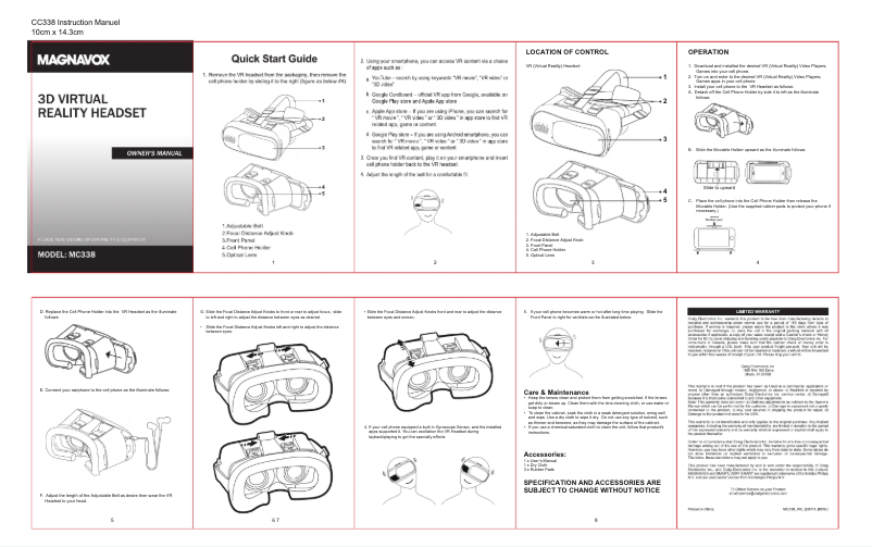 Page 1 de la notice Manuel utilisateur Magnavox MC338