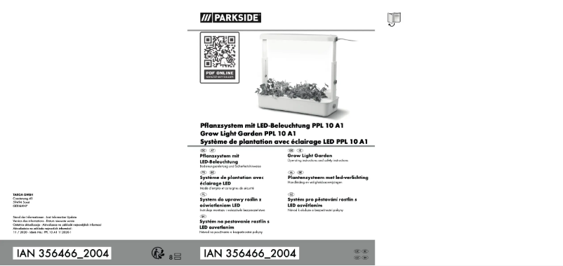 Page n°1 - Manuel utilisateur Parkside PPL 10 A1