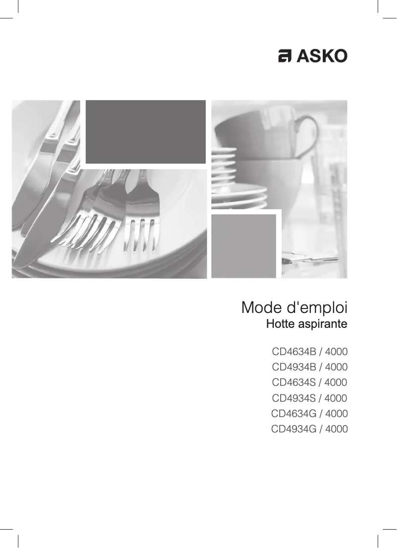 Page n°1 - Manuel utilisateur Asko CD4634B
