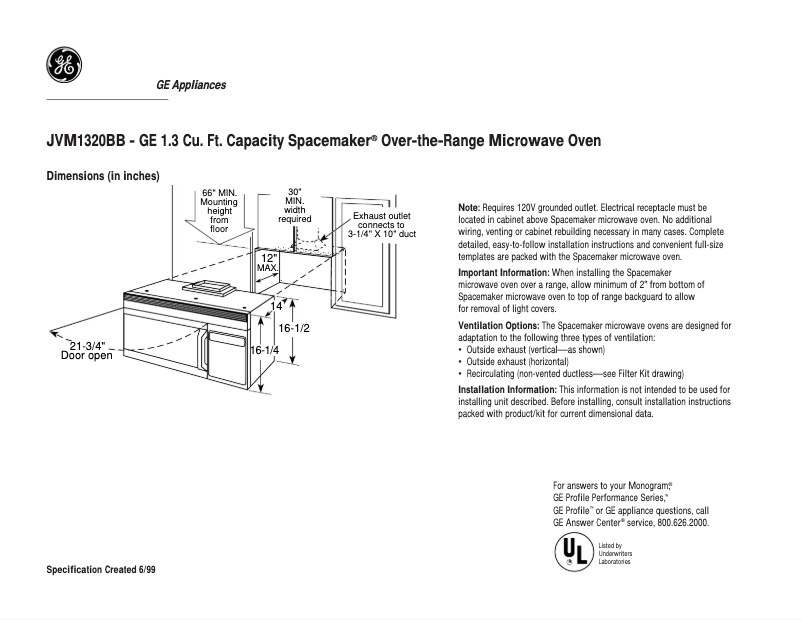 Imagen de la primera página del manual del dispositivo JVM1320BB