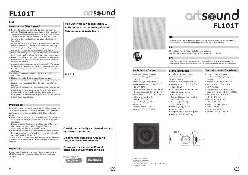 Imagen de la primera página del manual del dispositivo FL101T