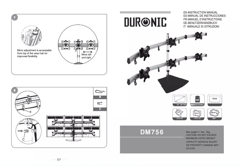 Page n°1 - Manuel utilisateur Duronic DM756