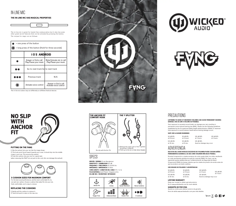 Page n°1 - Manuel utilisateur Wicked Audio Fang