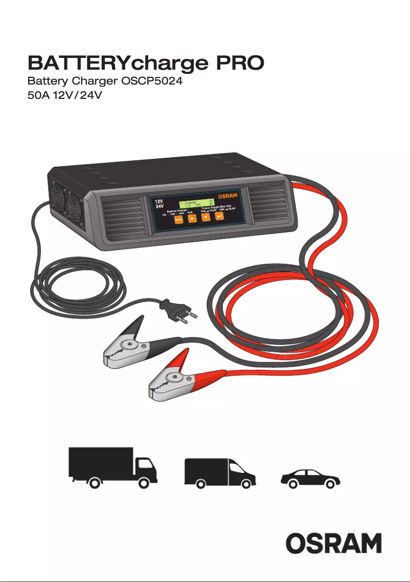 Page n°1 - Instructions / montage Osram BATTERYcharge PRO 50A