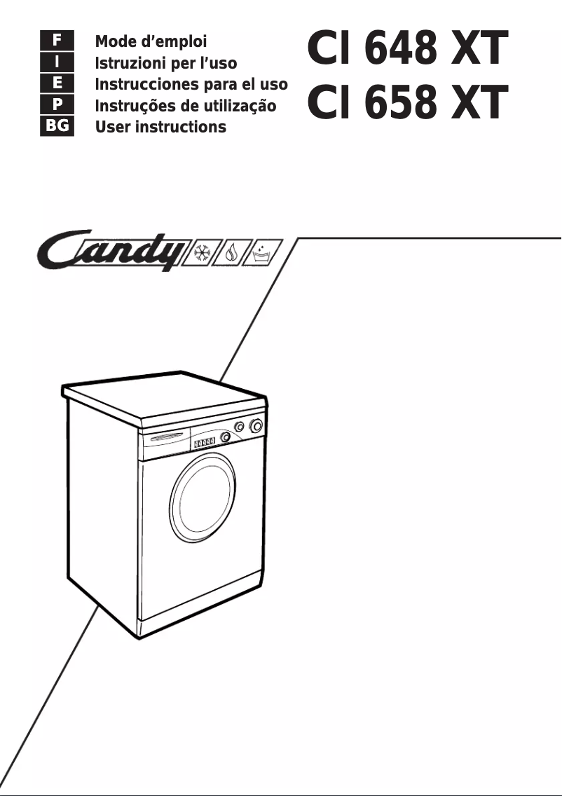 Page n°1 - Manuel utilisateur Candy CI 658XT