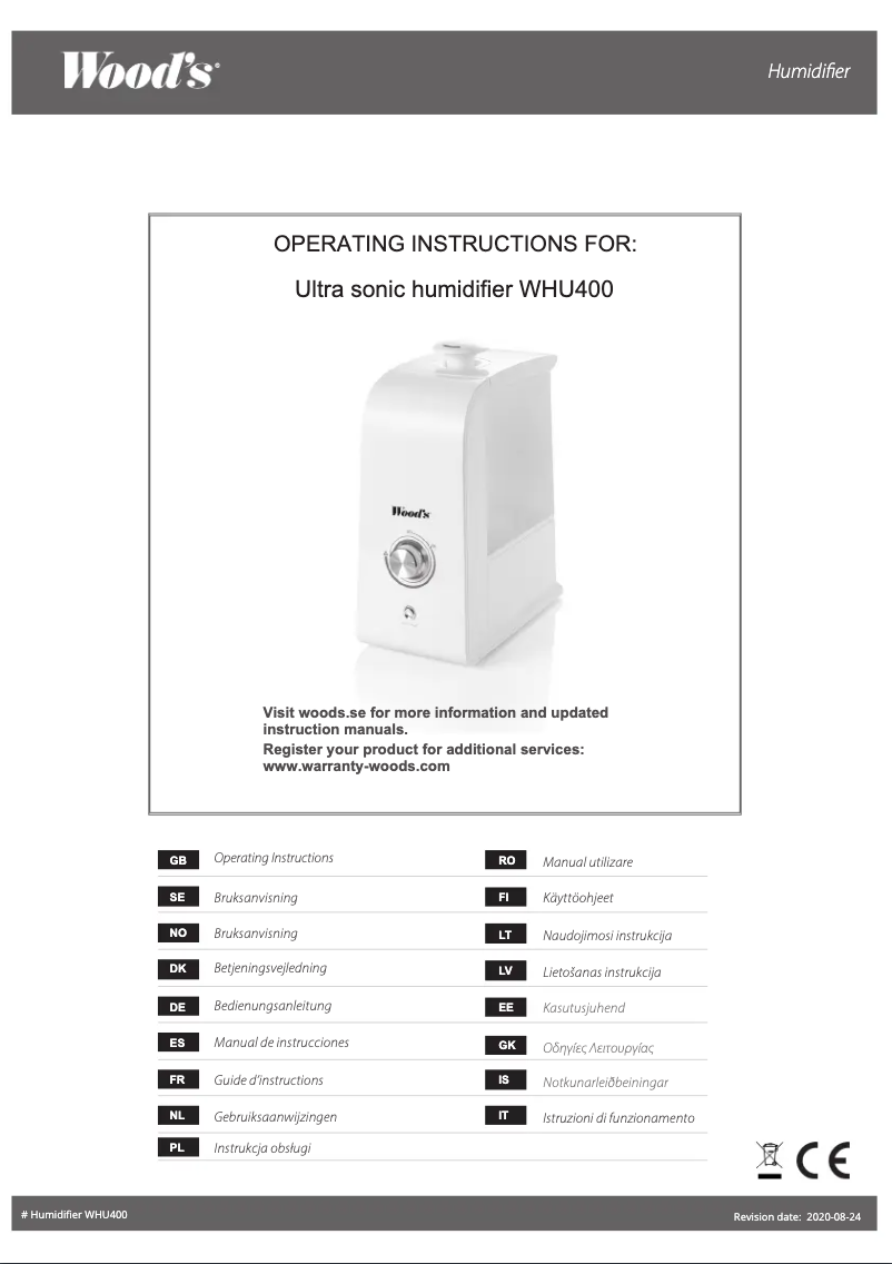 Página 1 del manual Manual de usuario Wood's WHU400
