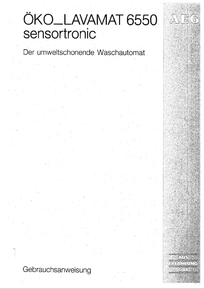 Página 1 del manual Manual de usuario AEG Lavamat 6550