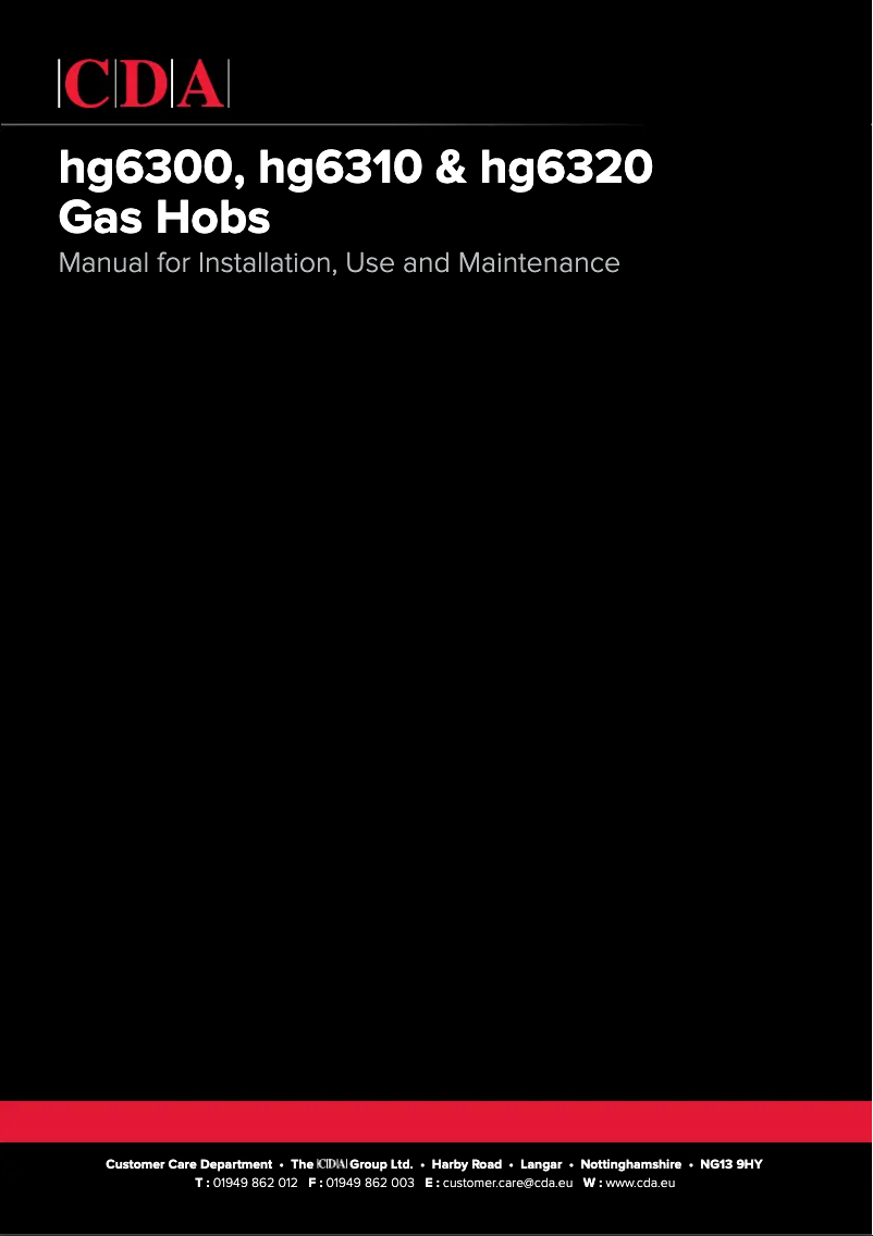 Page 1 de la notice Manuel utilisateur CDA HG6300