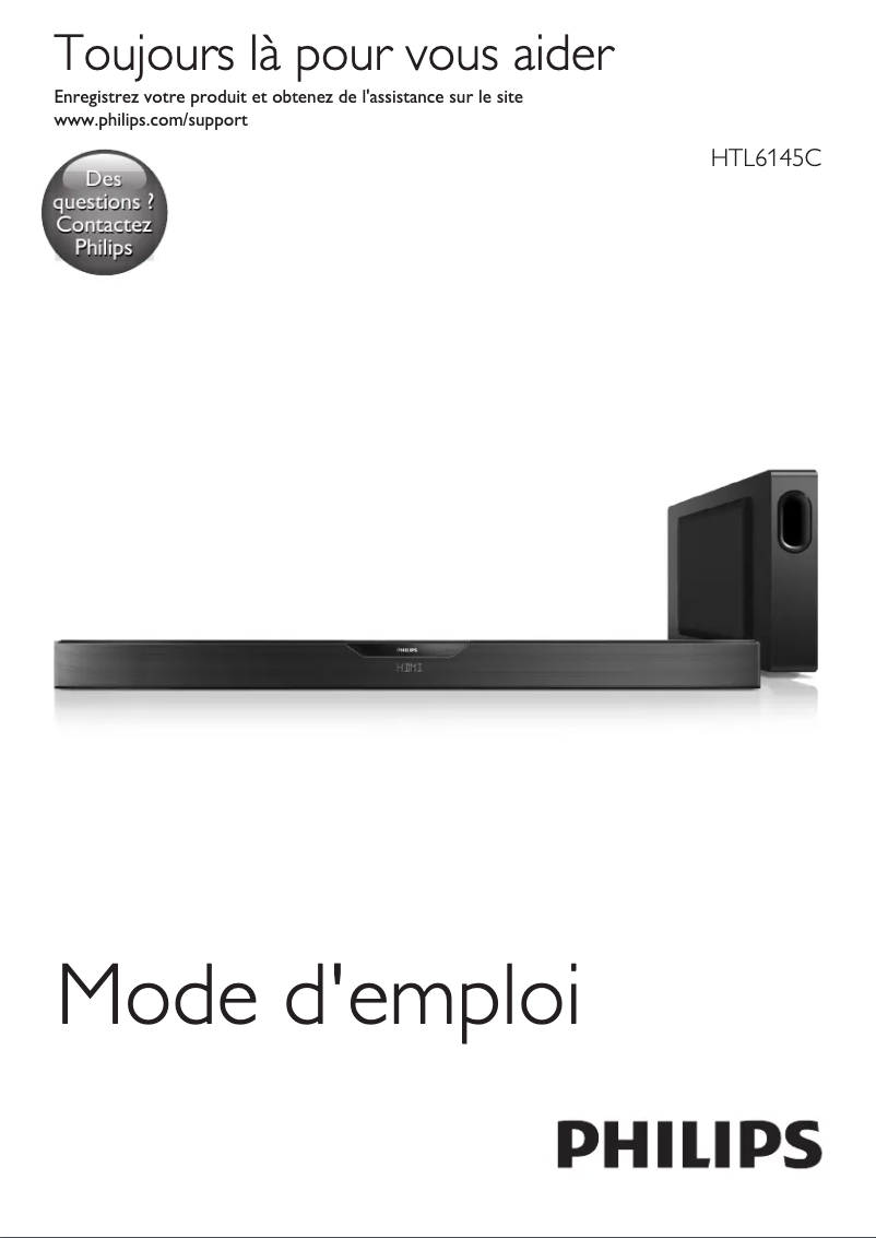 Page n°1 - Manuel utilisateur Philips HTL6145C