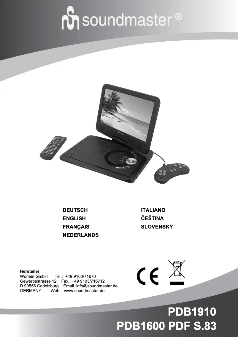 Image de la première page du manuel de l'appareil PDB1910