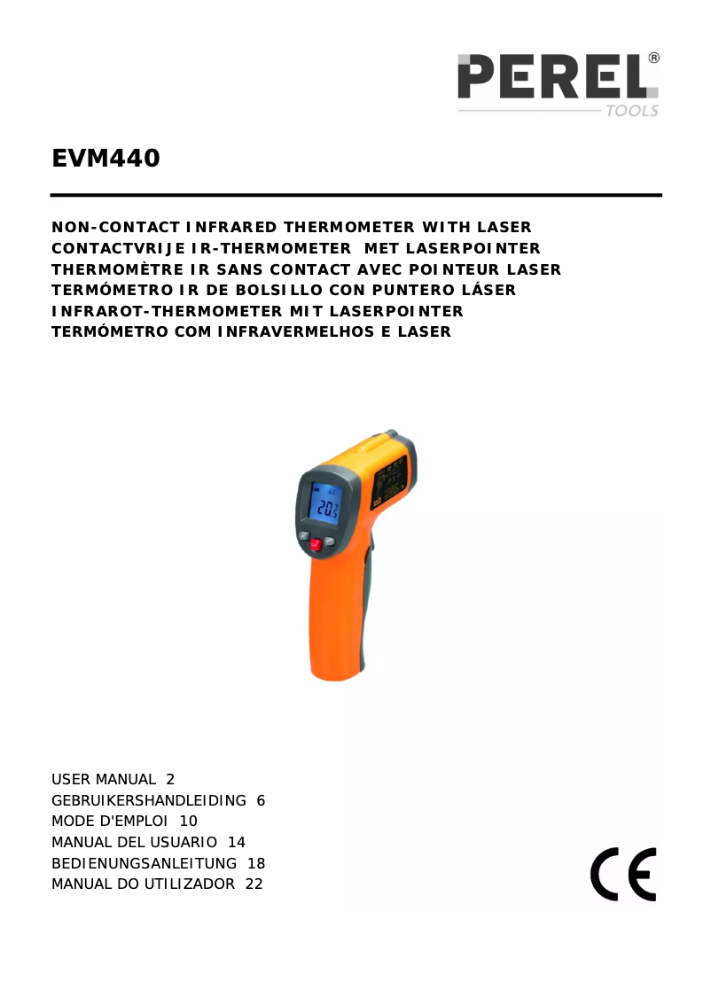 Page 1 of the manual User Manual Perel EVM440