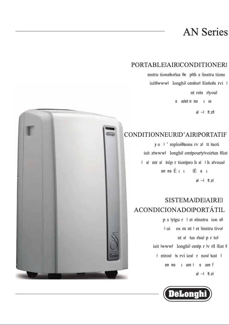 Page 1 de la notice Manuel utilisateur DeLonghi Pinguino Arctic Whisper PACAN280G1W-3ALG