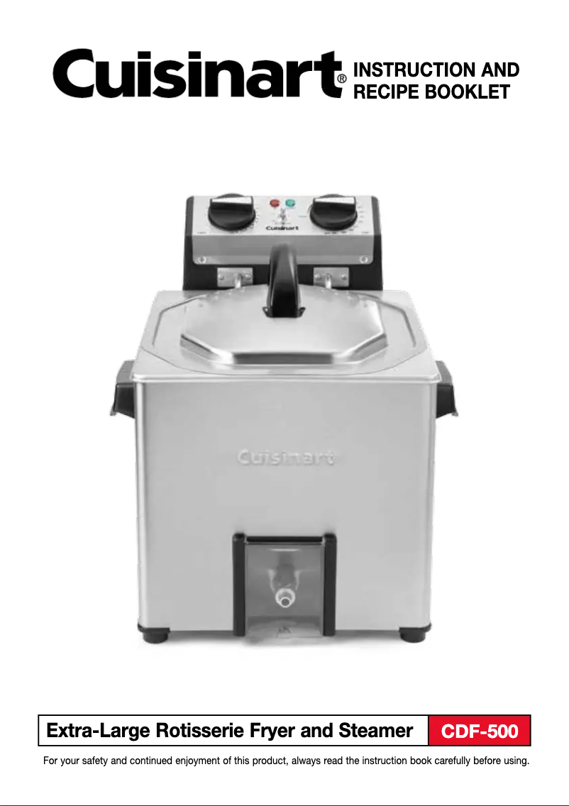 Page n°1 - Manuel utilisateur Cuisinart CDF-500