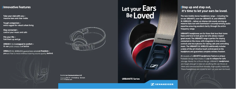 Page n°1 - Brochure Sennheiser Urbanite XL Wireless