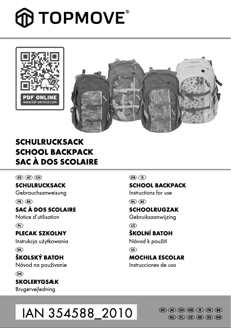 Page n°1 - Manuel utilisateur Topmove HG00963