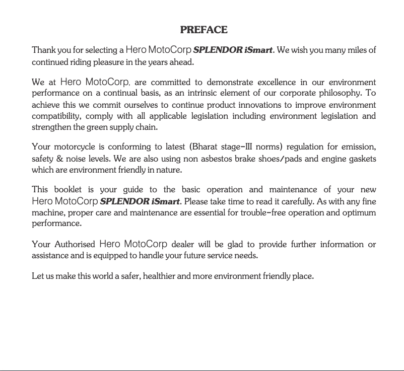 Página 1 del manual Manual de usuario Hero Splendor iSmart (2014)