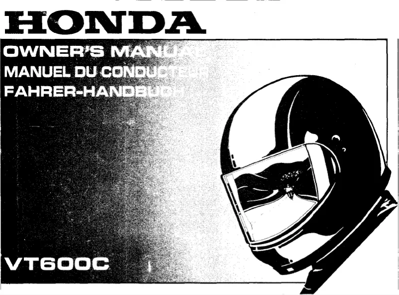 Page 1 de la notice Manuel utilisateur Honda VT600C (1994)