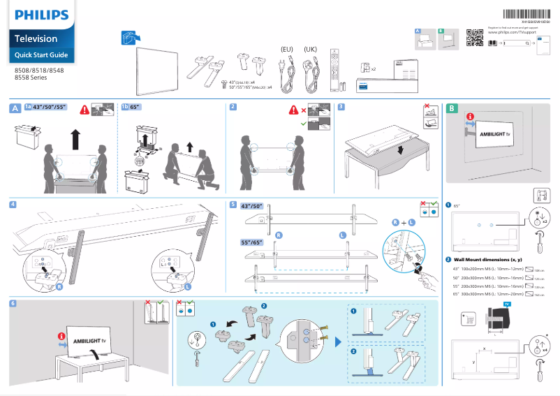Página 1 del manual Guía de inicio rápido Philips 65PUS8518