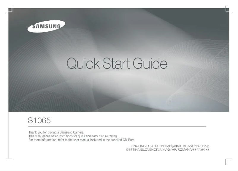 Page n°1 - Manuel utilisateur Samsung S1065