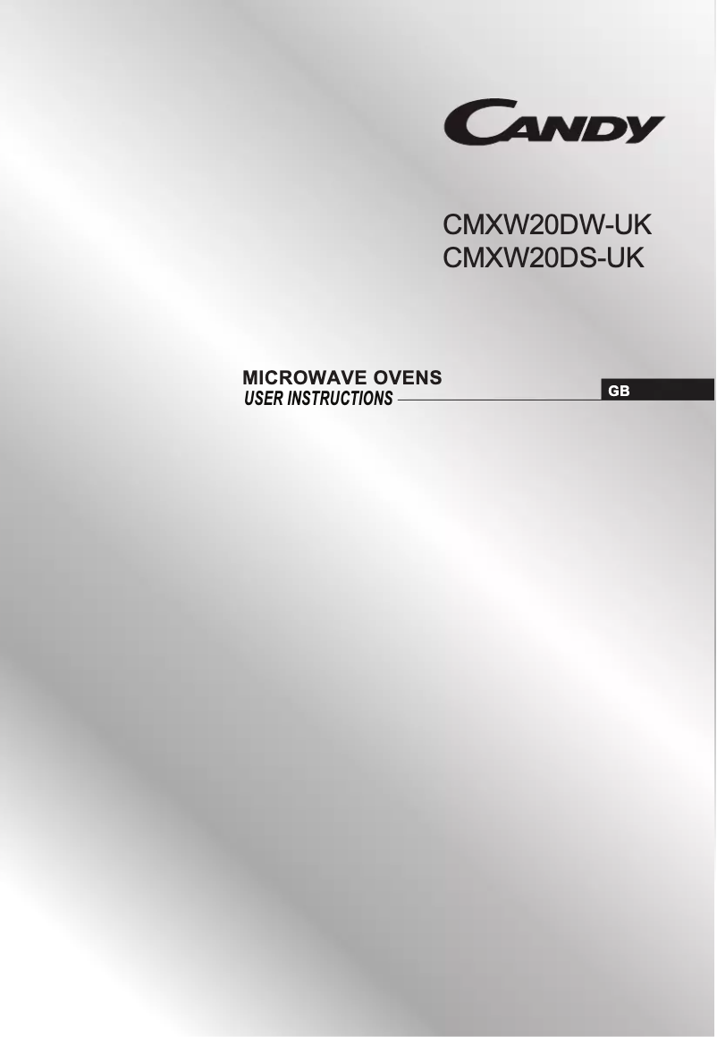 Page n°1 - Manuel utilisateur Candy CMXW20DW-UK