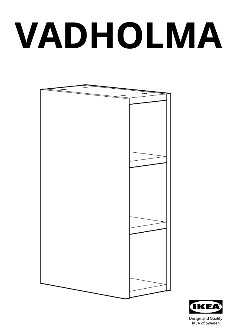 Página 1 del manual Manual de usuario Ikea VADHOLMA 403.743.37