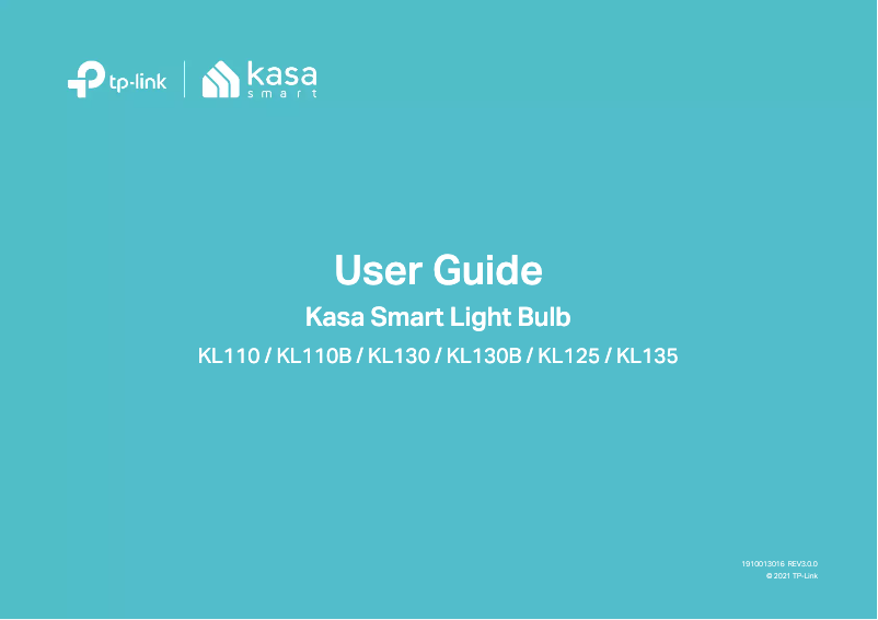 Page 1 de la notice Manuel utilisateur TP-Link Kasa Smart KL125